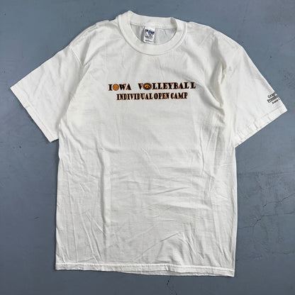 Iowa Hawkeyes Volleyball VTG T Shirt Camp White Graphic Sports Large Fun