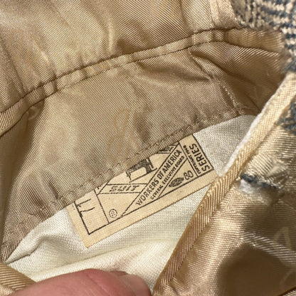 Vintage Blazer Bill Blass Mens 38 2 Button Wool Tweed Sport Suit Coat Gray 70s