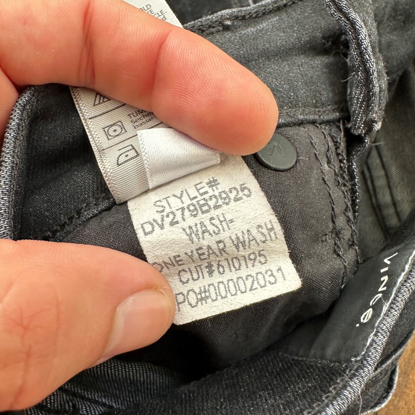 Vince Womens Skinny Jeans Black 26 Low Rise Dark 26x30 DV279B2925