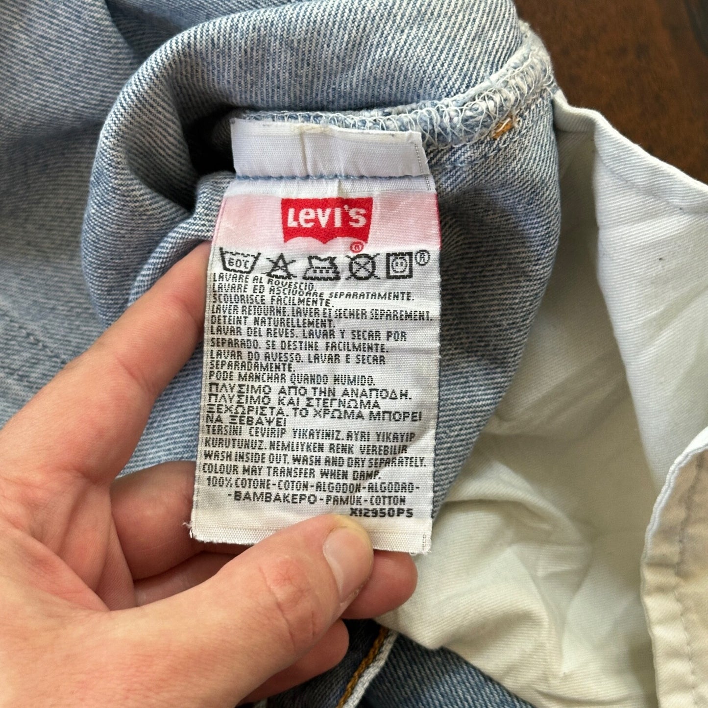 Levis 501 Vintage 90s Straight Leg XX Belgium Jeans 40x36 Light Wash Act 36x30