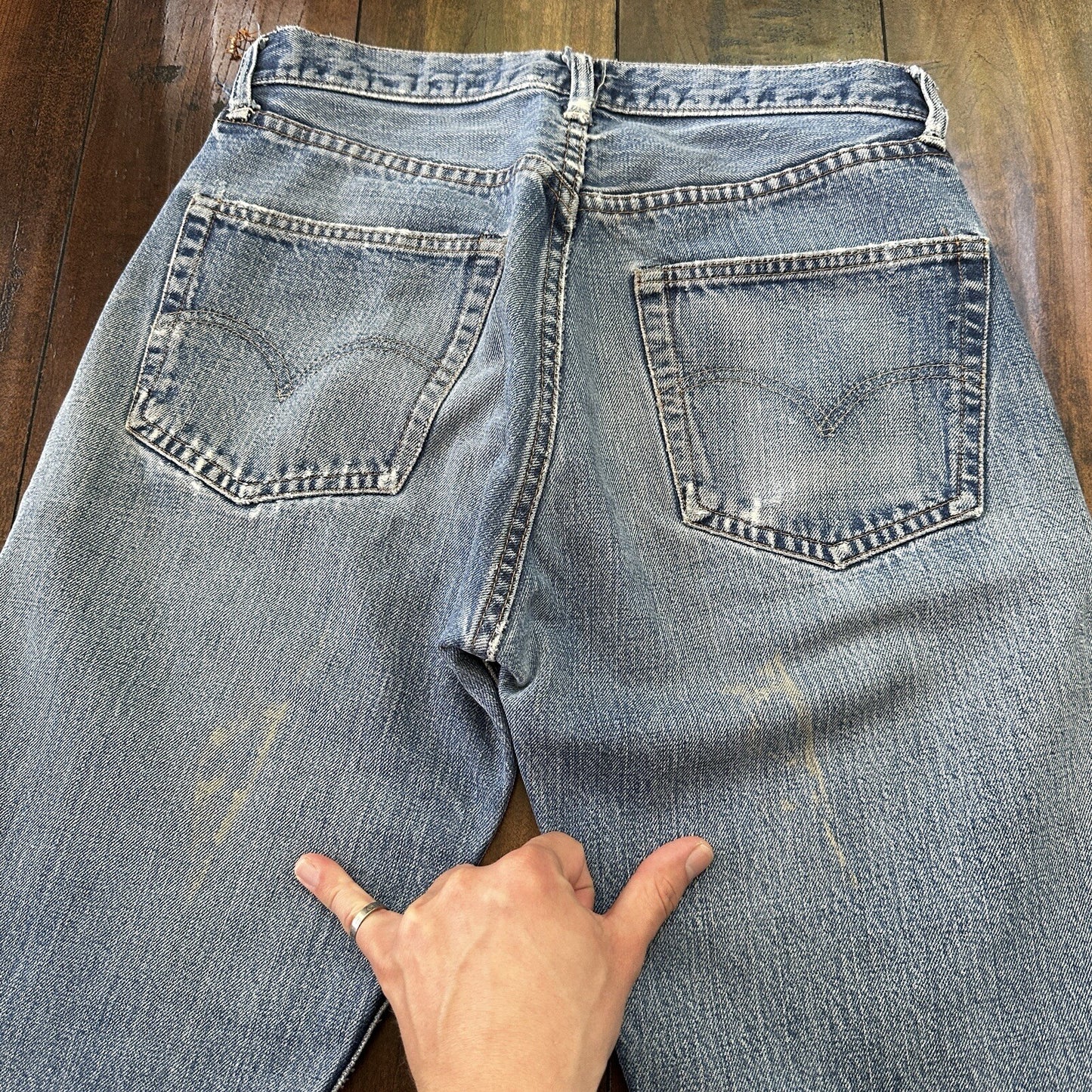 Vintage LEVIS 501XX Jeans Big E 1960s Denim Redline Selvedge 29x29 USA 60s 70s