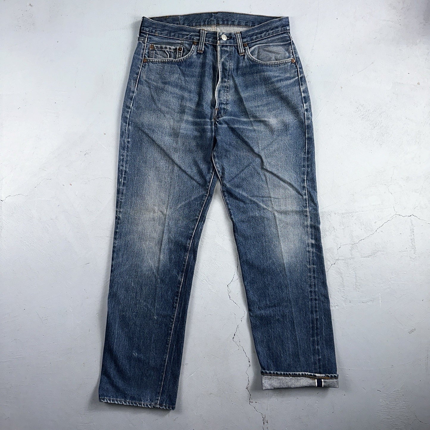 Levis 501 Vintage 80s Redline Selvedge USA XX Jeans Med Wash 34x34 Act 31x31