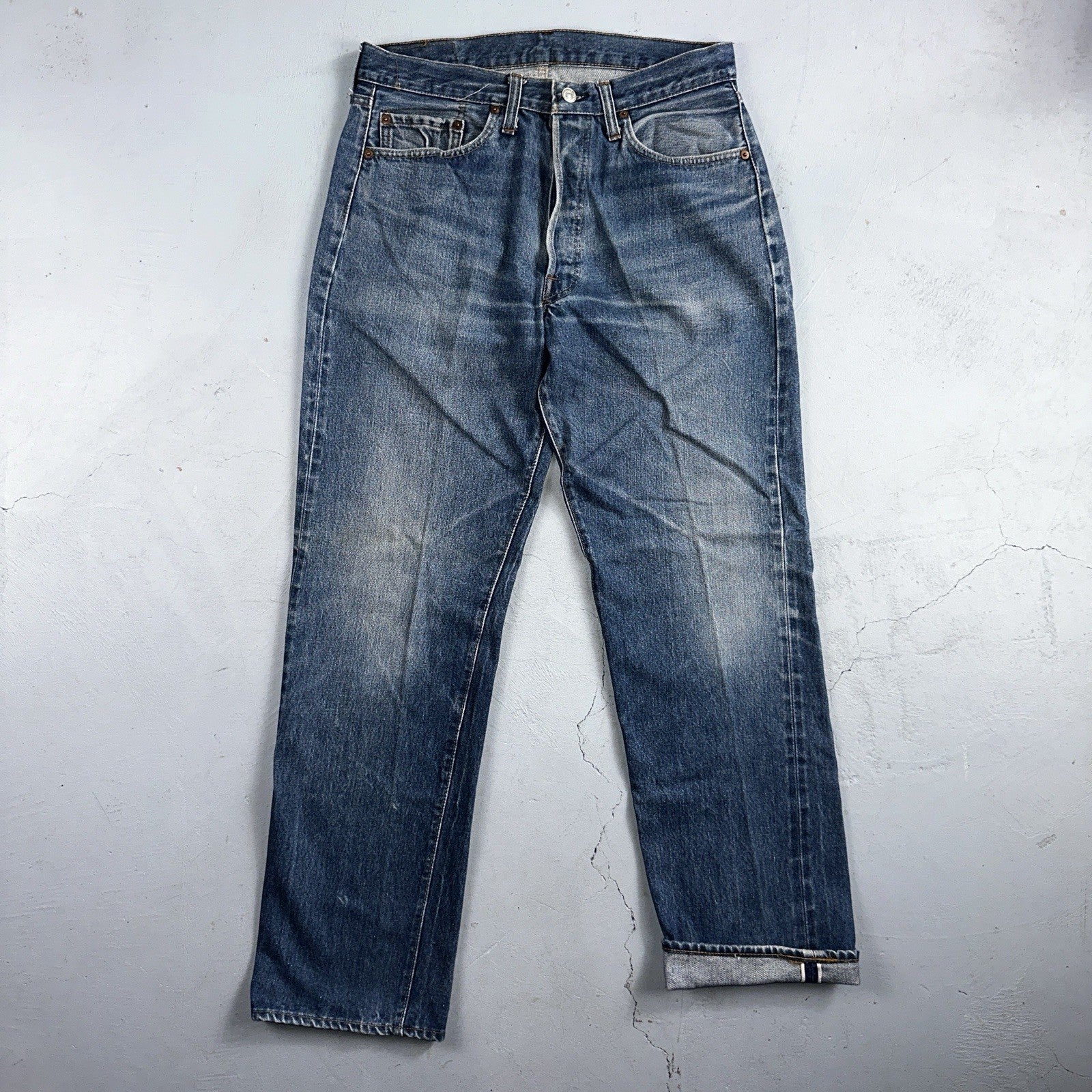 Levis 501 Vintage 80s Redline Selvedge USA XX Jeans Med Wash 34x34 Act 31x31
