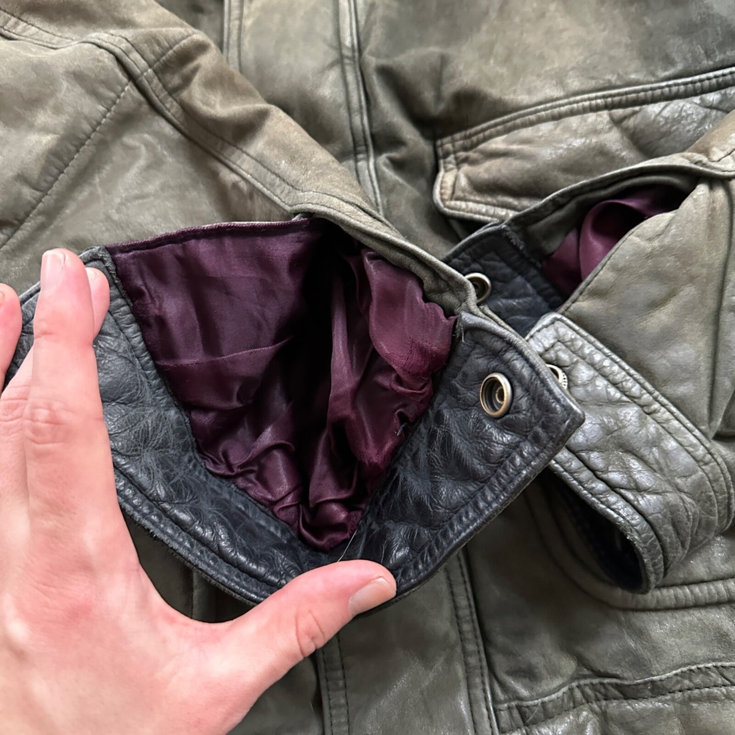 Andrew Marc NEW YORK Mens Suede Leather Coat Jacket Boxy Vintage Y2K 90s A2