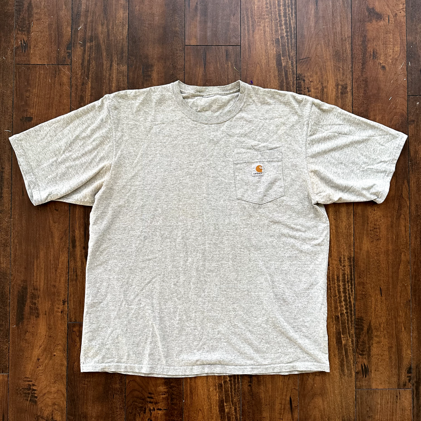 Carhartt Y2K Gray Pocket Vintage Style T Shirt Workwear Travis Scott Simple Cool