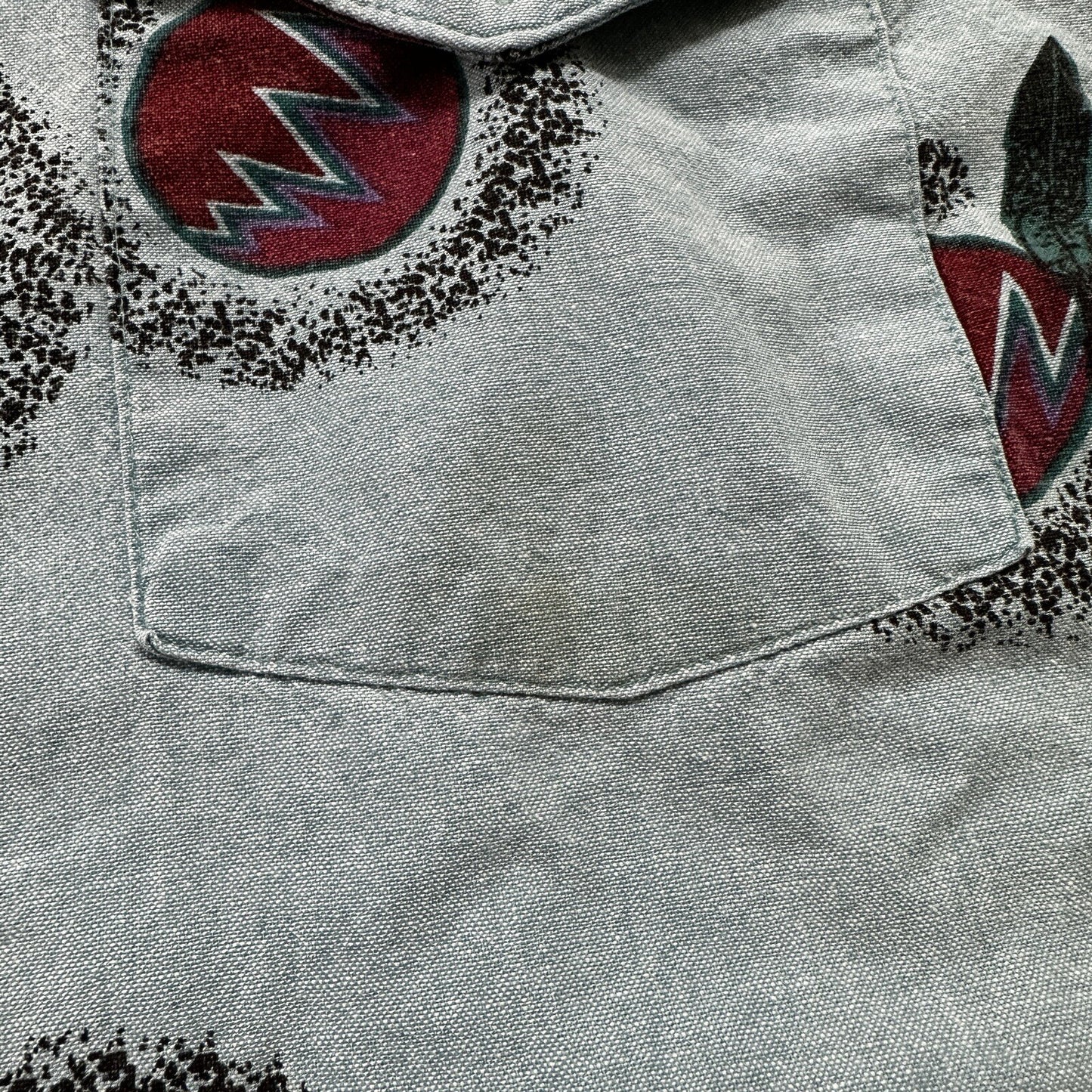 Wrangler VTG Aztec All Over Print Cowboy Cut Button Up Shirt Mens 16.5 USA