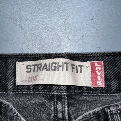 Levis 505 Vintage Y2K Straight Leg XX 2000s Jeans 32x30 Black Light Wash 31x29