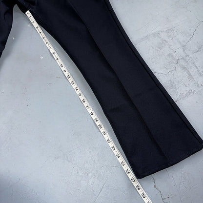 Levis 70s USA 517 36x32 Bootcut Pants Navy Blue Polyester Slacks Vintage 34x27