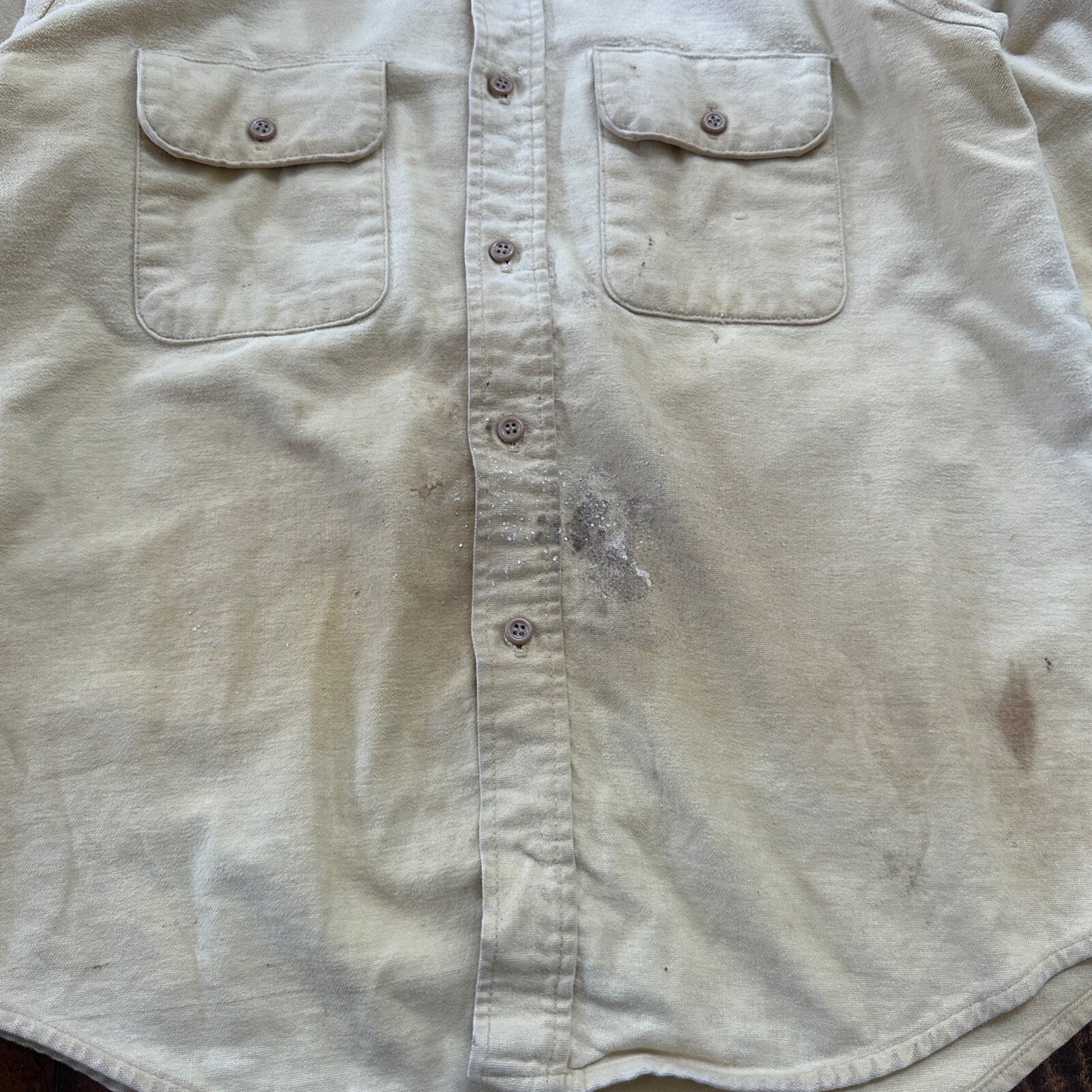 VTG 60s 70s Columbia Work Shirt Workwear Heavy Gorpcore Dadcore Camping Fishing