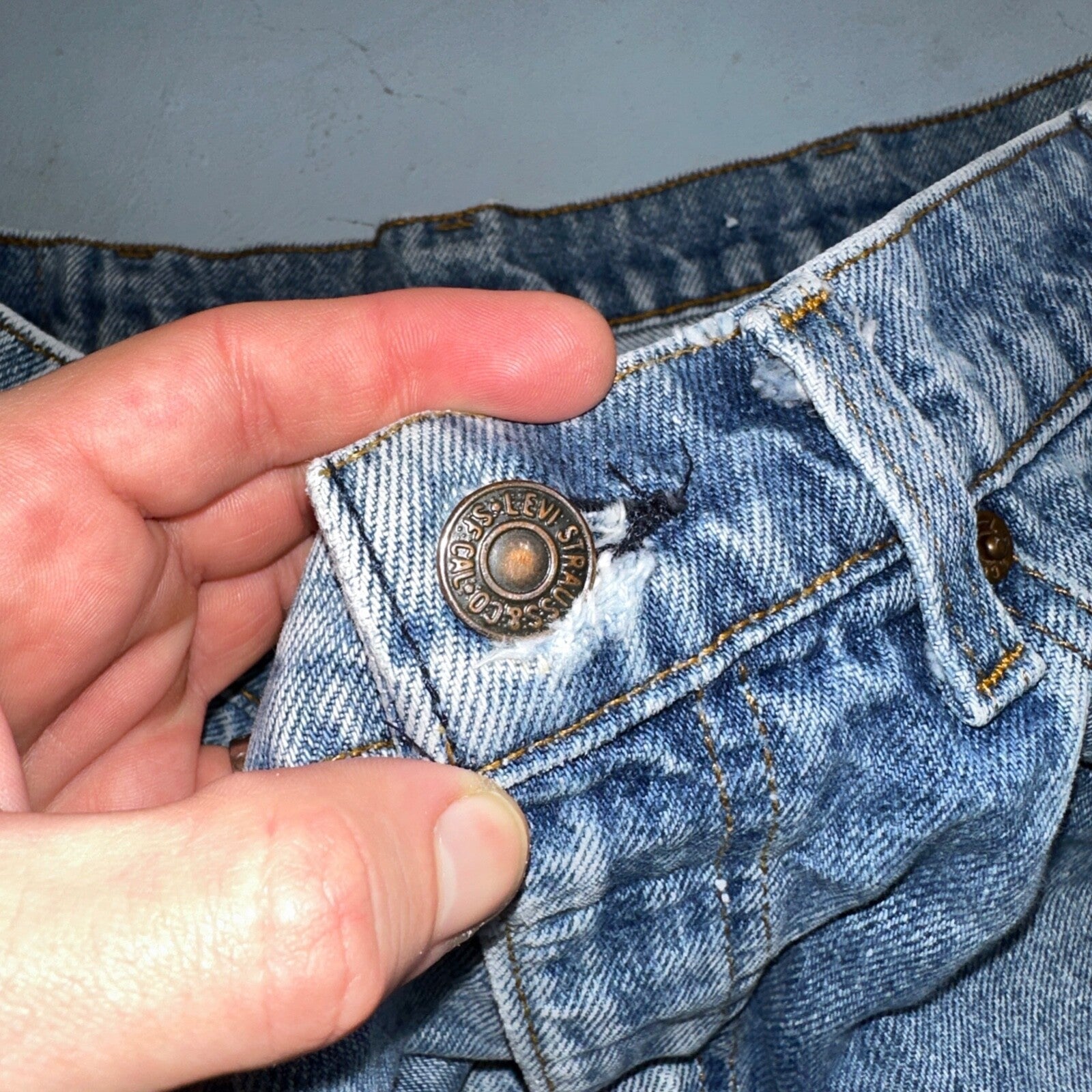 Levis 517 Vintage 80s USA Boot Cut Leg Jeans Light Wash Orange Tab Act 32x30