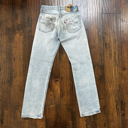 Levis Vintage 80s Redline Selvedge USA 501 XX Jeans 66 70s Light 30x36 Act 27x30