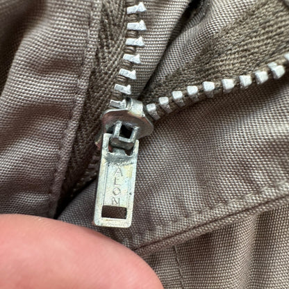 VTG 60s Brown Dress Pants Trousers Talon Fly Size 26x29 1960s Slacks Light