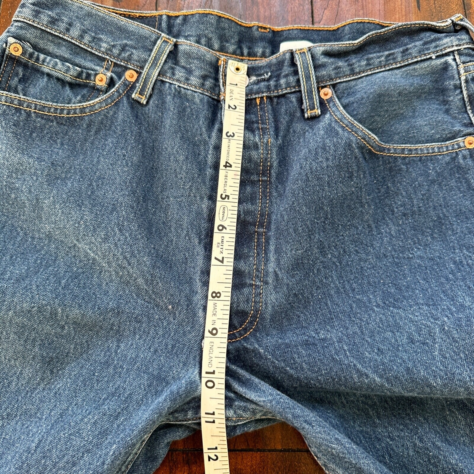 VTG Levis 501 XX Button Fly 90s Y2K Jeans Denim Straight Capri 34x30 Act 31x25