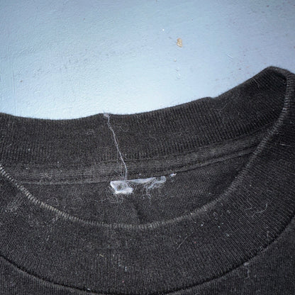 Vintage Airwaves T Shirt XL Black Cat Painted Artsy Screen Stars 1990 Rare Rap