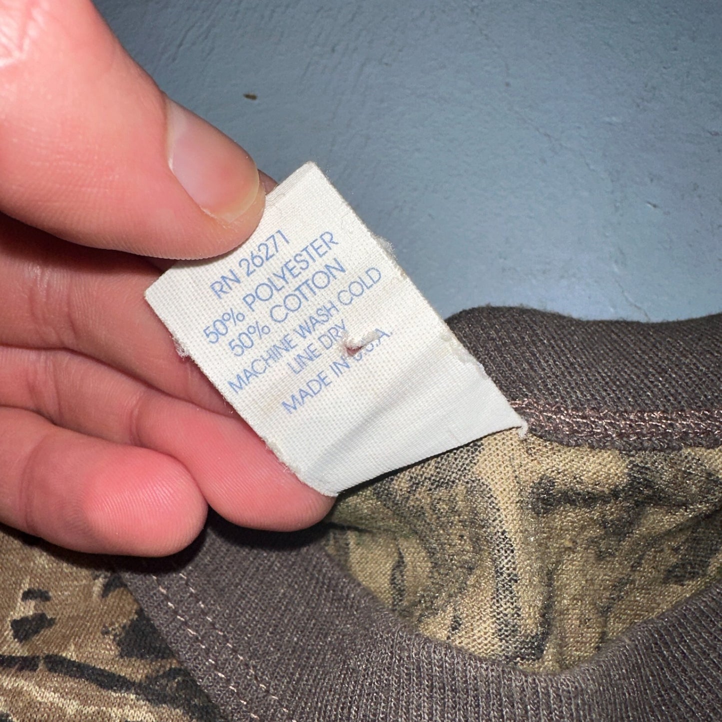 Camo 80s Single Stitch VTG T Shirt Short Sleeve Woodland Hunting USA REALTREE