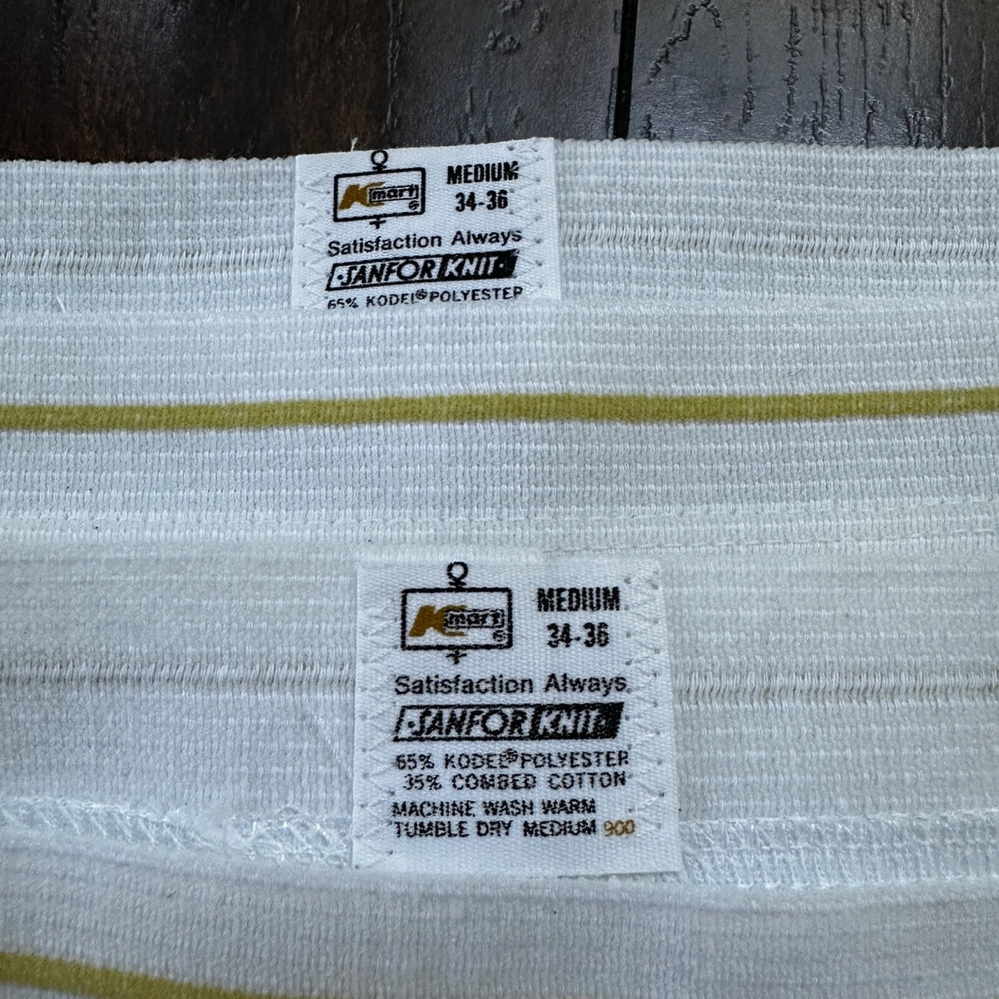 BVD Briefs Men Size 36 White Cotton Stripes 3 Pair VTG USA Lot 1970s 70s M