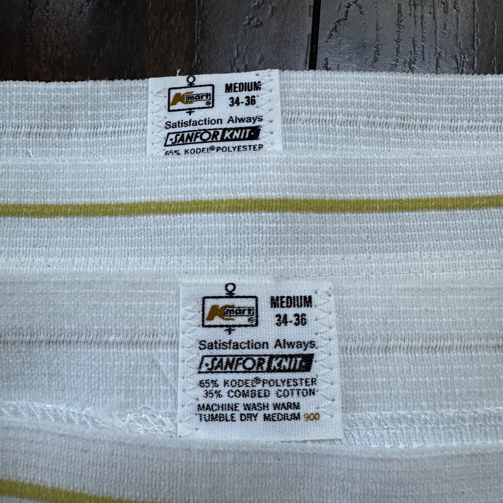 BVD Briefs Men Size 36 White Cotton Stripes 3 Pair VTG USA Lot 1970s 70s M