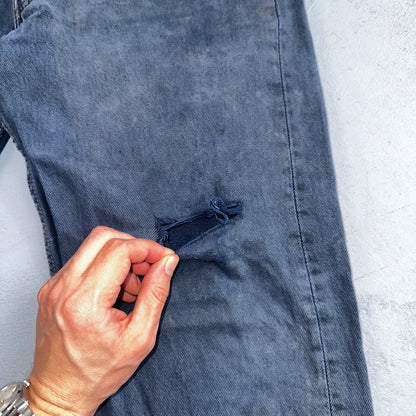 Levis 501 Vintage 90s USA XX Straight Leg Jeans Blue Overdyed 33x30 Act 32x29