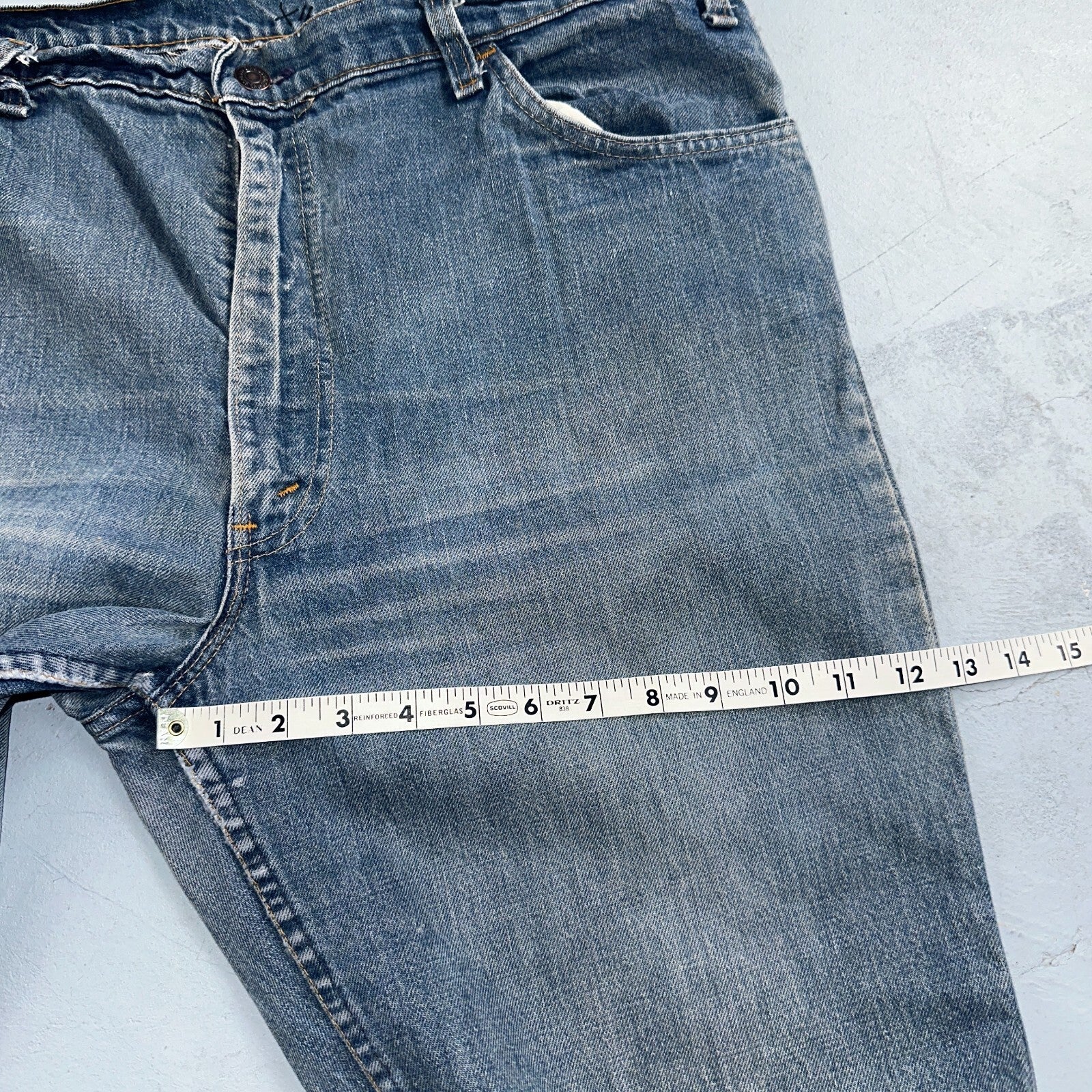 Levis 646 Vintage 70s USA Orange Tab Bootcut Flare Blue Bell Bottom Jeans 40x30