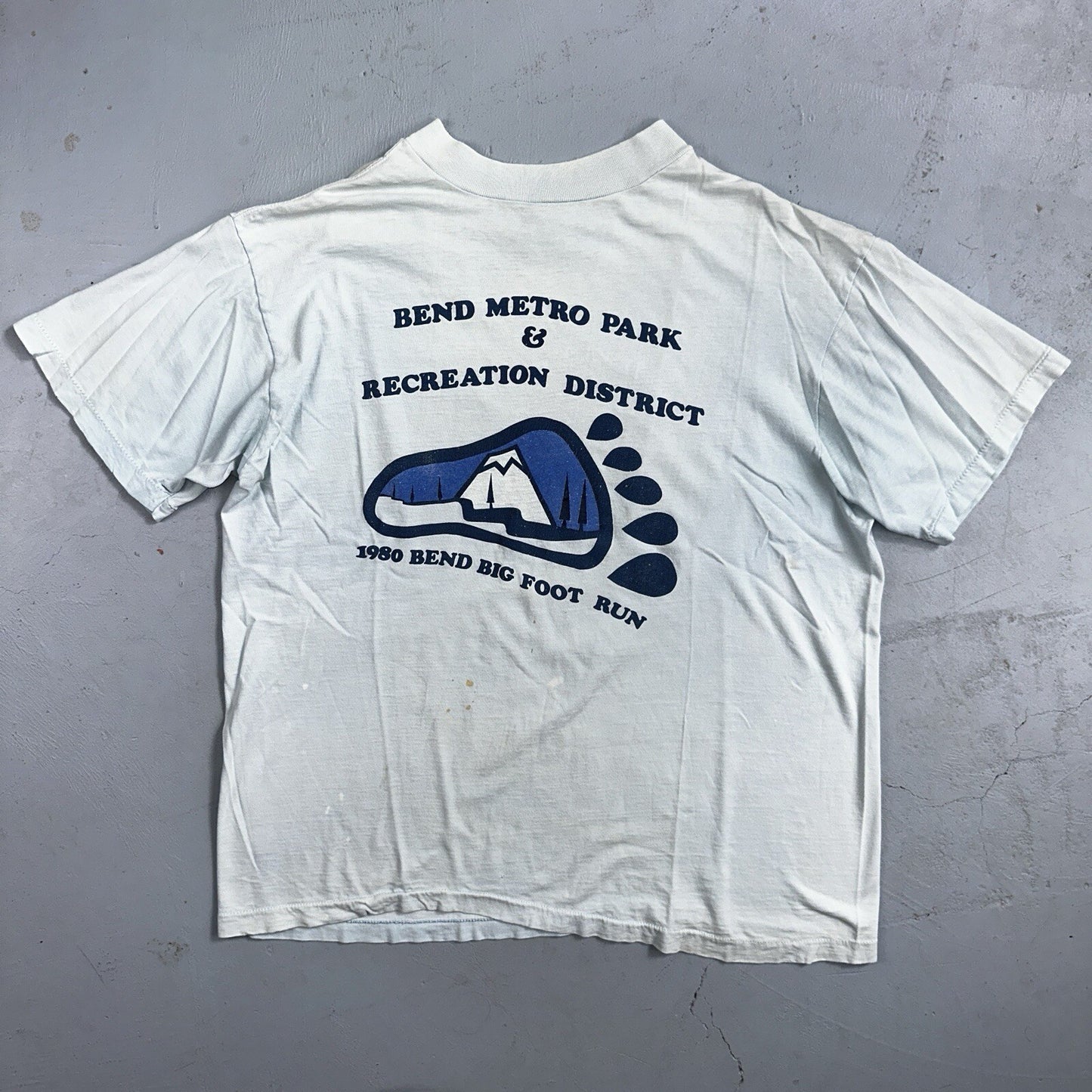 Adidas VTG 1980s Oregon Bend Trefoil T Shirt Blue Size XL 80s Marathon RARE PDX