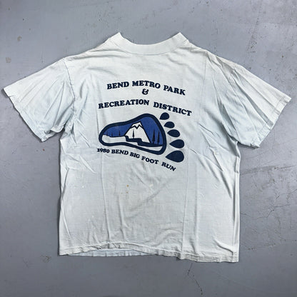 Adidas VTG 1980s Oregon Bend Trefoil T Shirt Blue Size XL 80s Marathon RARE PDX