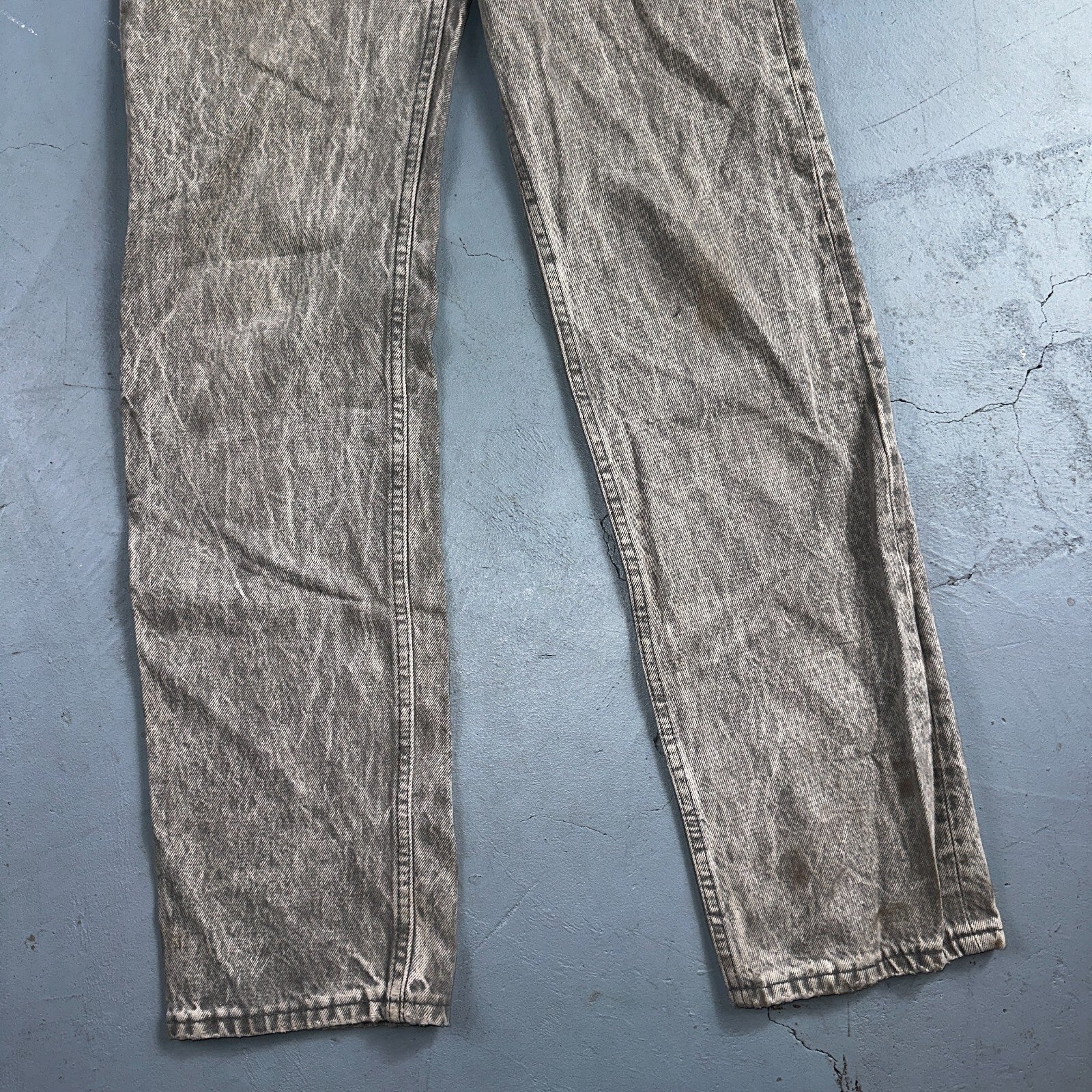 Levis 501 Vintage 80s USA XX Straight Leg Jeans Gray Acid Wash 27x32 Act 26x31