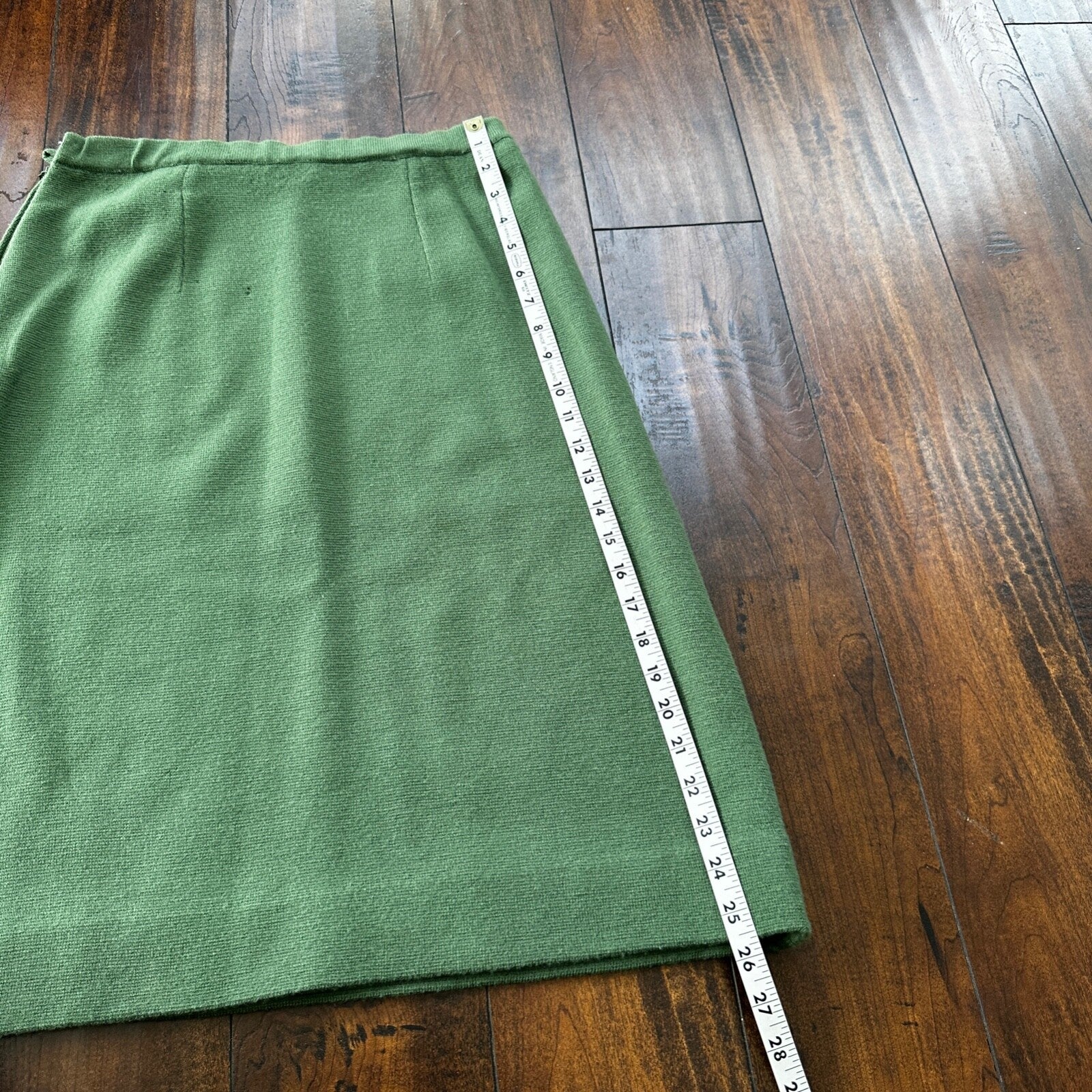 Vintage Lipman Wolfe & Co Green Wool Skirt Suit Womens Italy 100% 1960s 60s