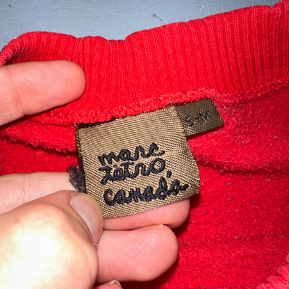Vtg 90’s Marc Tetro Canada Mountie Police Crewneck Red Sweatshirt S-M