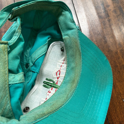 Arizona VTG Hat Cap Snapback Pins Cool Teal 80s Cactus Travel Fun