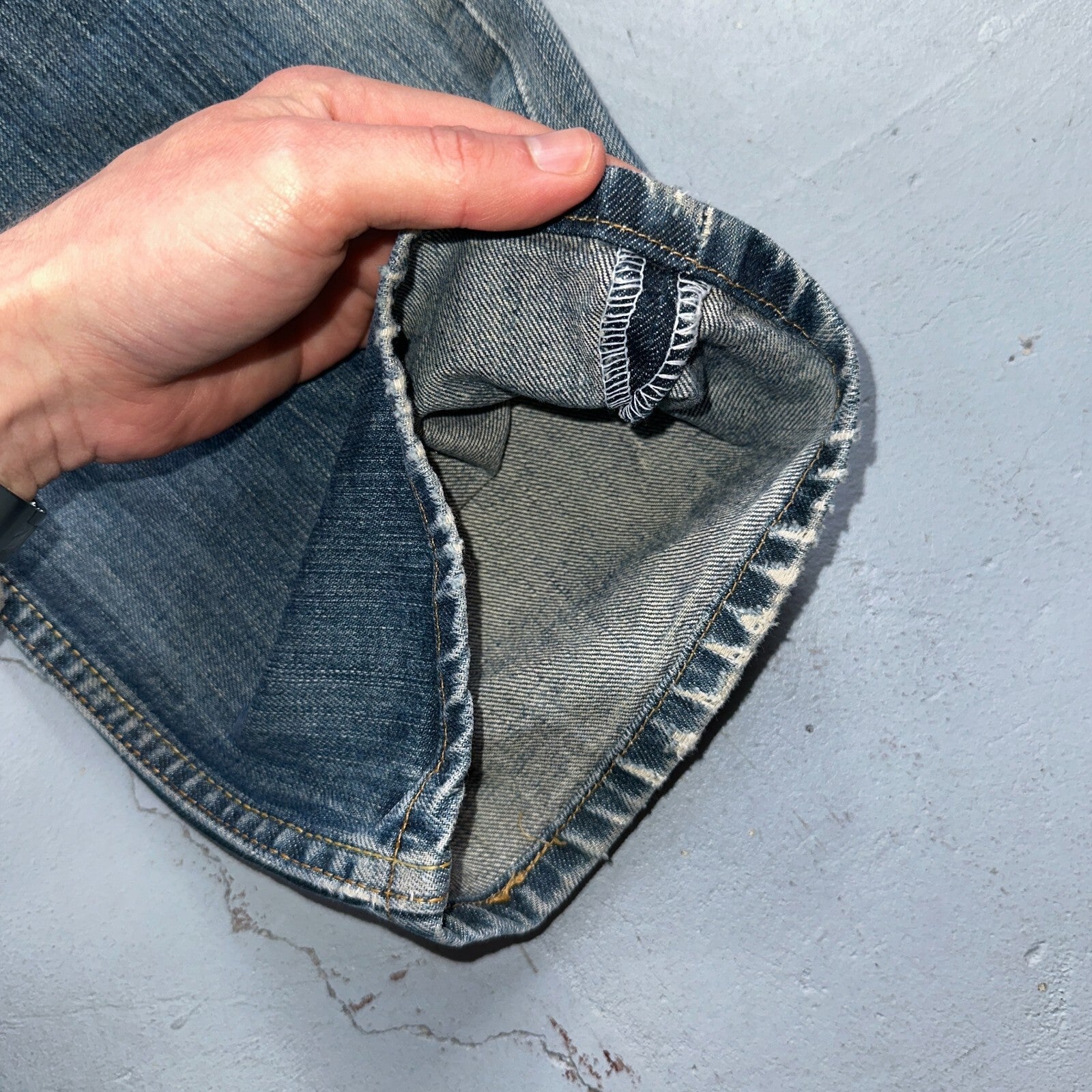 Levis 501 Vintage Y2K XX Straight Leg Jeans Blue Crazy Wash 36x34 Act 34x31