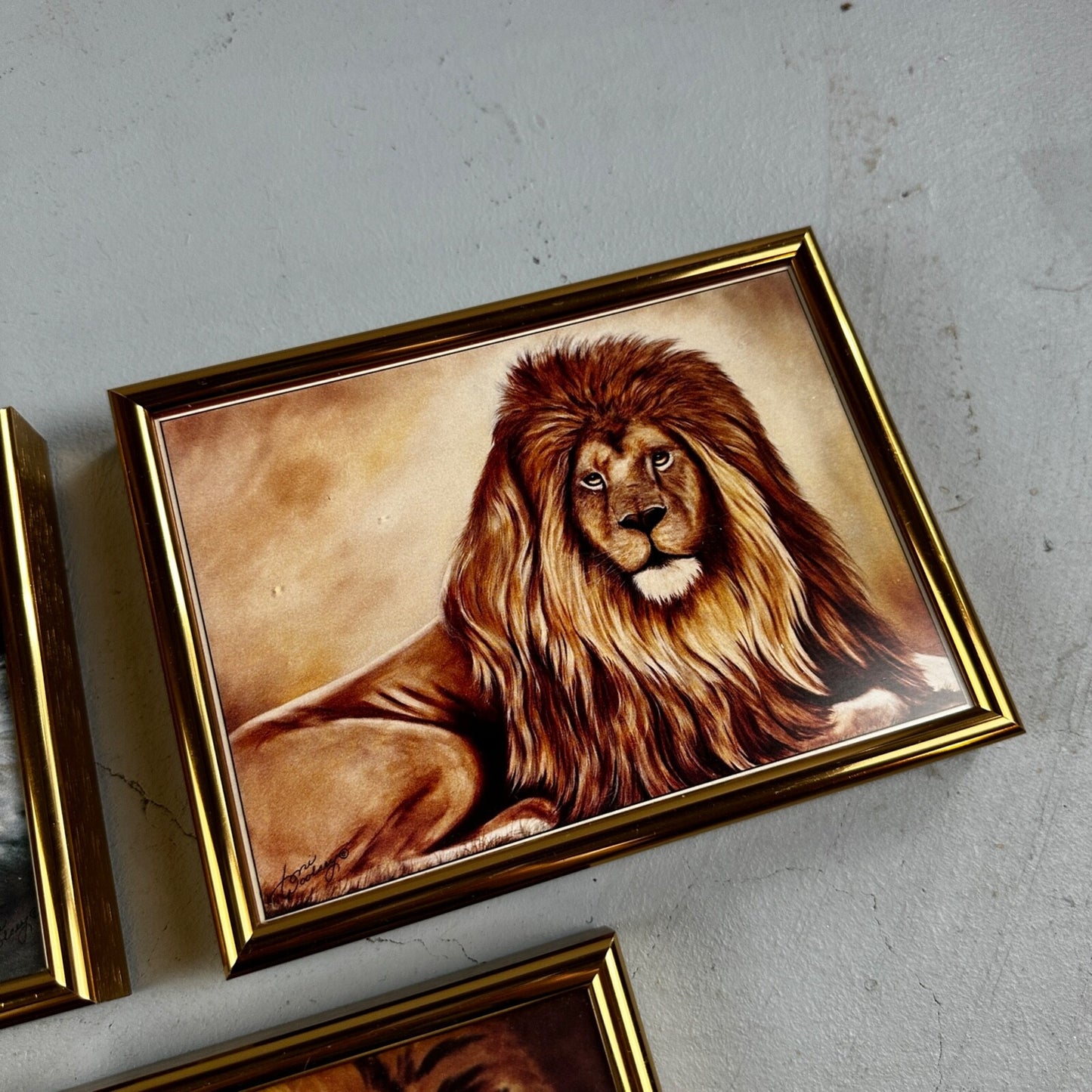 Home Interiors Tiger Framed Picture Toni Woolsey Local Oregon Artist Cats