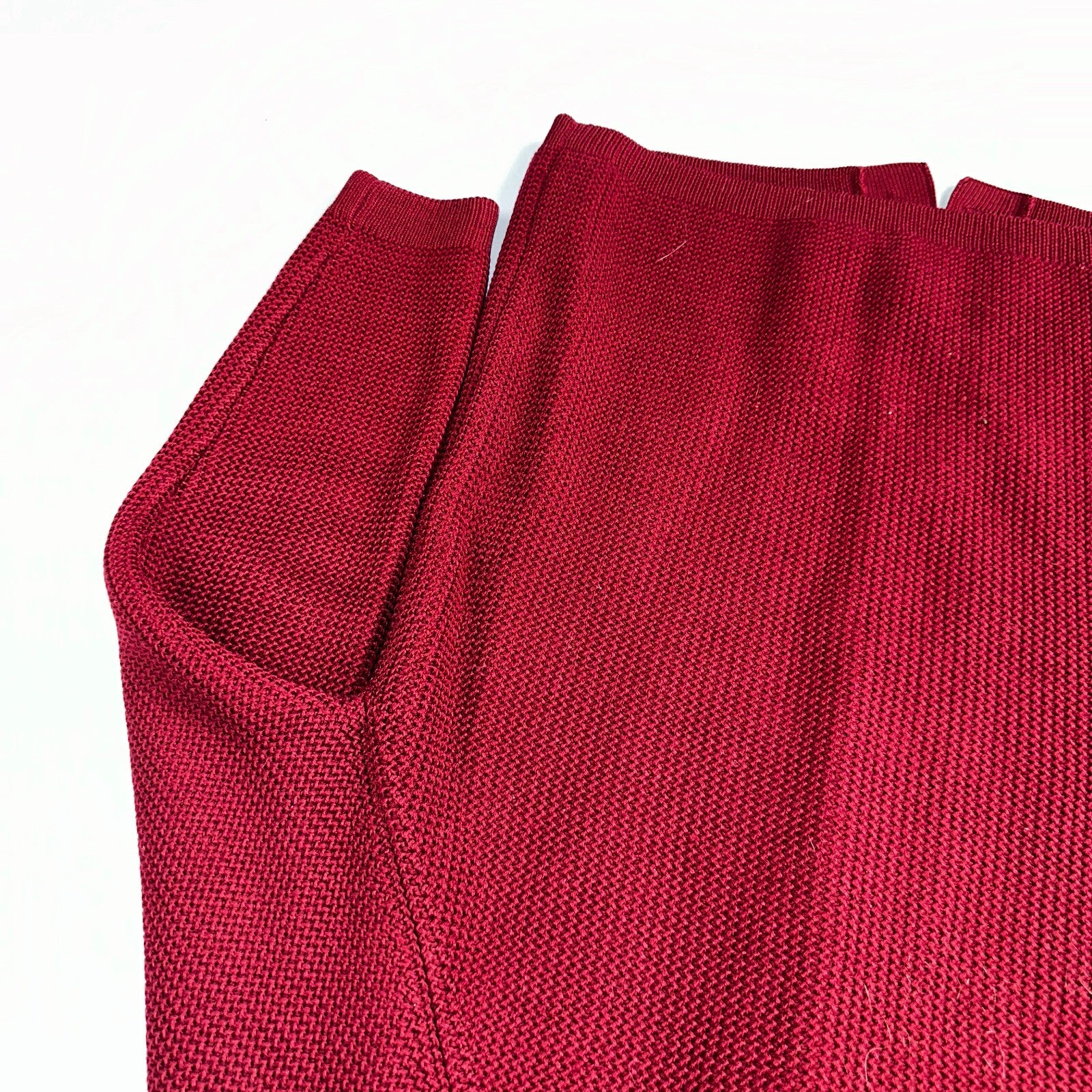 Meister Sweater M Women’s Wool Austria Pullover Red V Neck Vintage Cardigan 60s