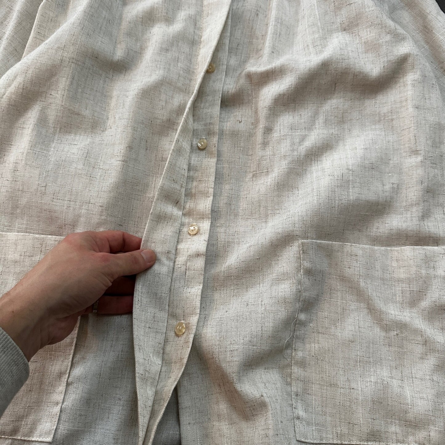 Vintage USA Rockabilly Womens Button Shirt 80s 70s Top Missing Button M