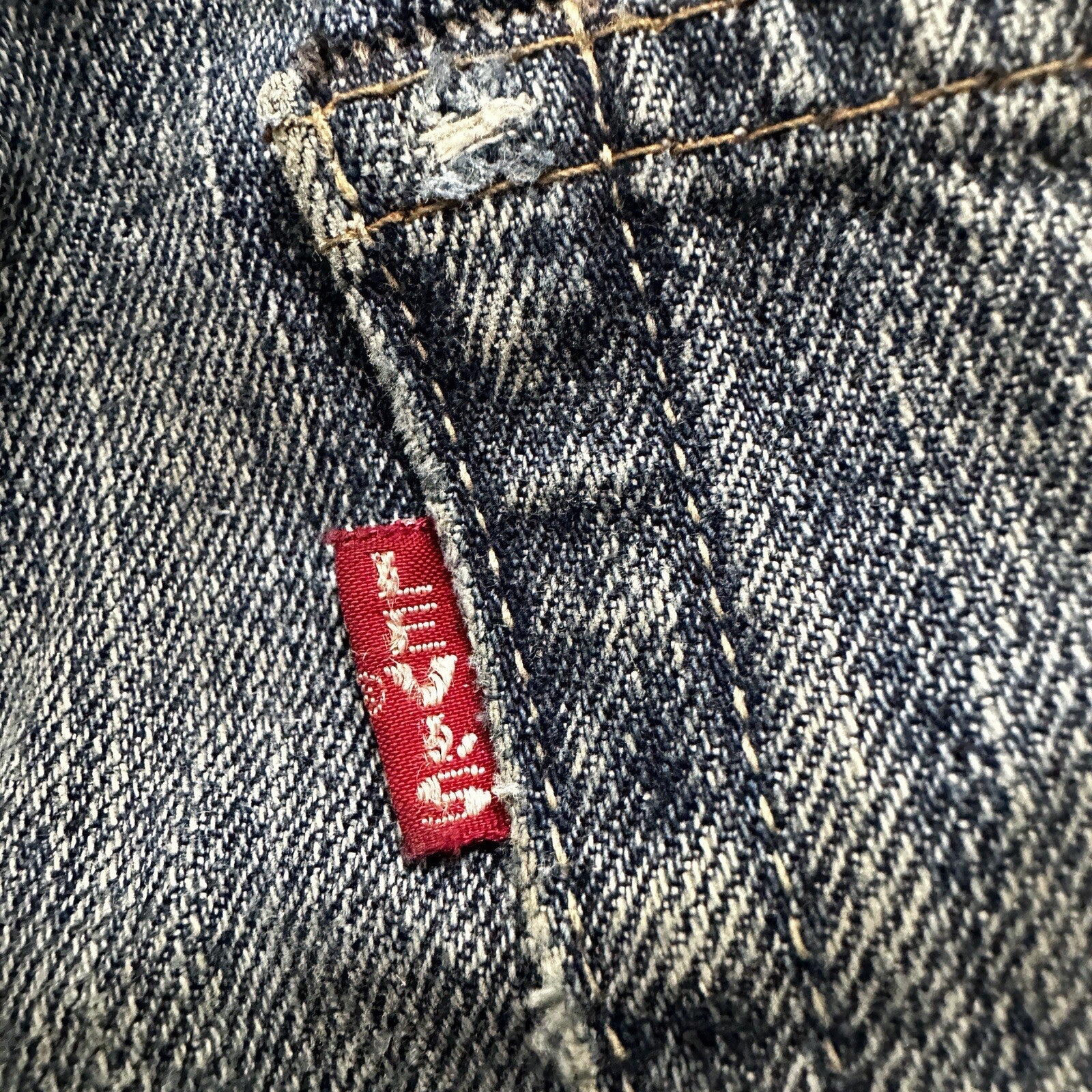 Levis LVC Big E Vintage Redline Selvedge Denim 505 Jeans USA Thrashed 28x34 501