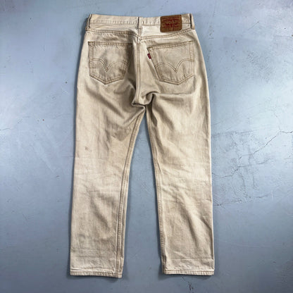 Levis 501 Vintage Y2K Mexico XX Straight Leg Jeans Beige Wash 32x32 Ac 31x28