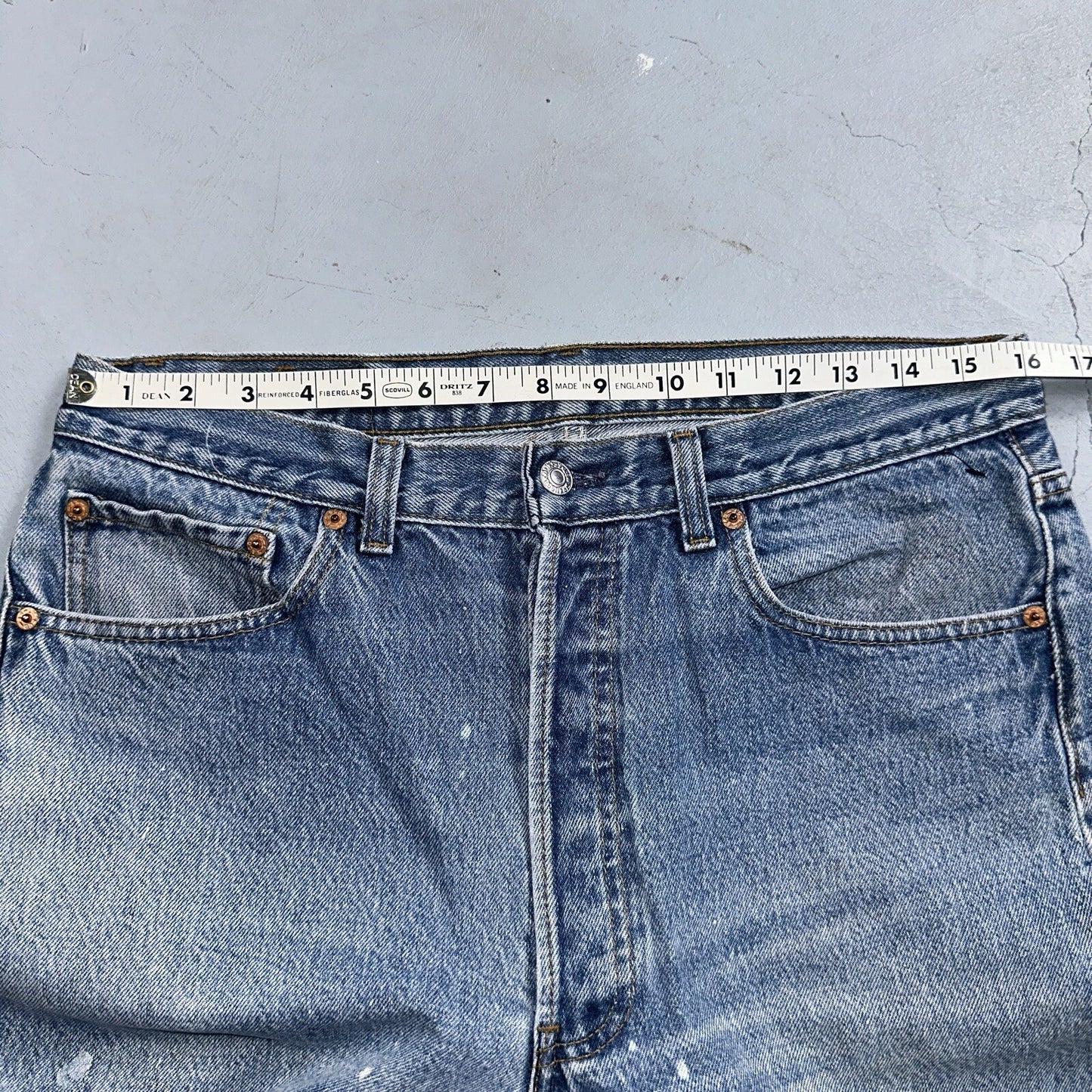 Levis 501 Vintage 90s USA 80s XX Straight Leg Jeans 35x36 Light Wash Act 32x31
