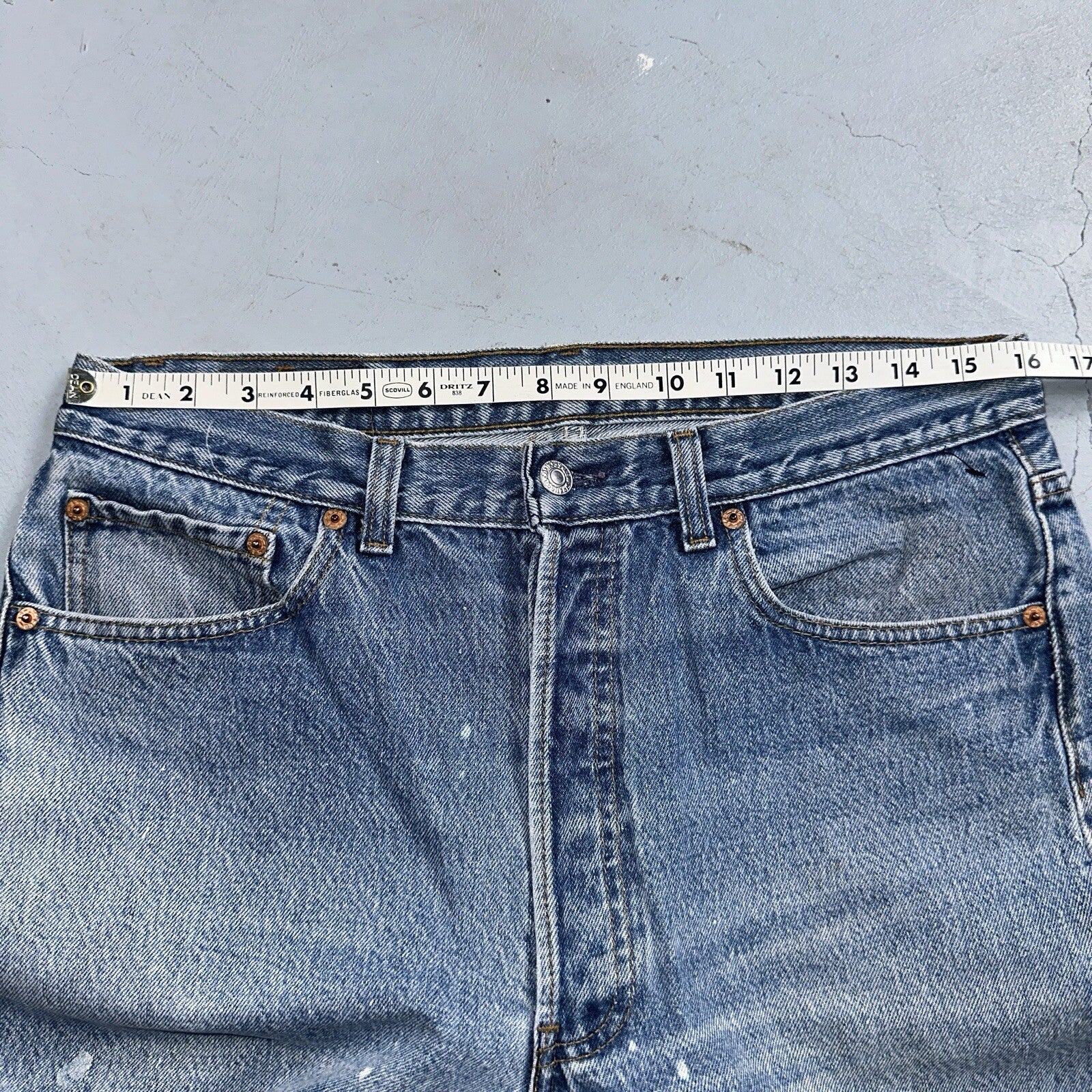 Levis 501 Vintage 90s USA 80s XX Straight Leg Jeans 35x36 Light Wash Act 32x31