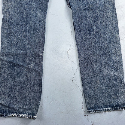 Levis 501 Vintage 80s USA XX Straight Leg Jeans Blue Light Wash 31x34 Act 30x32