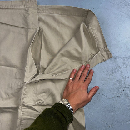 GAP KHAKIS Beige Y2K Front Pockets Knee Length Pencil Skirt Size 10 Chino Preppy