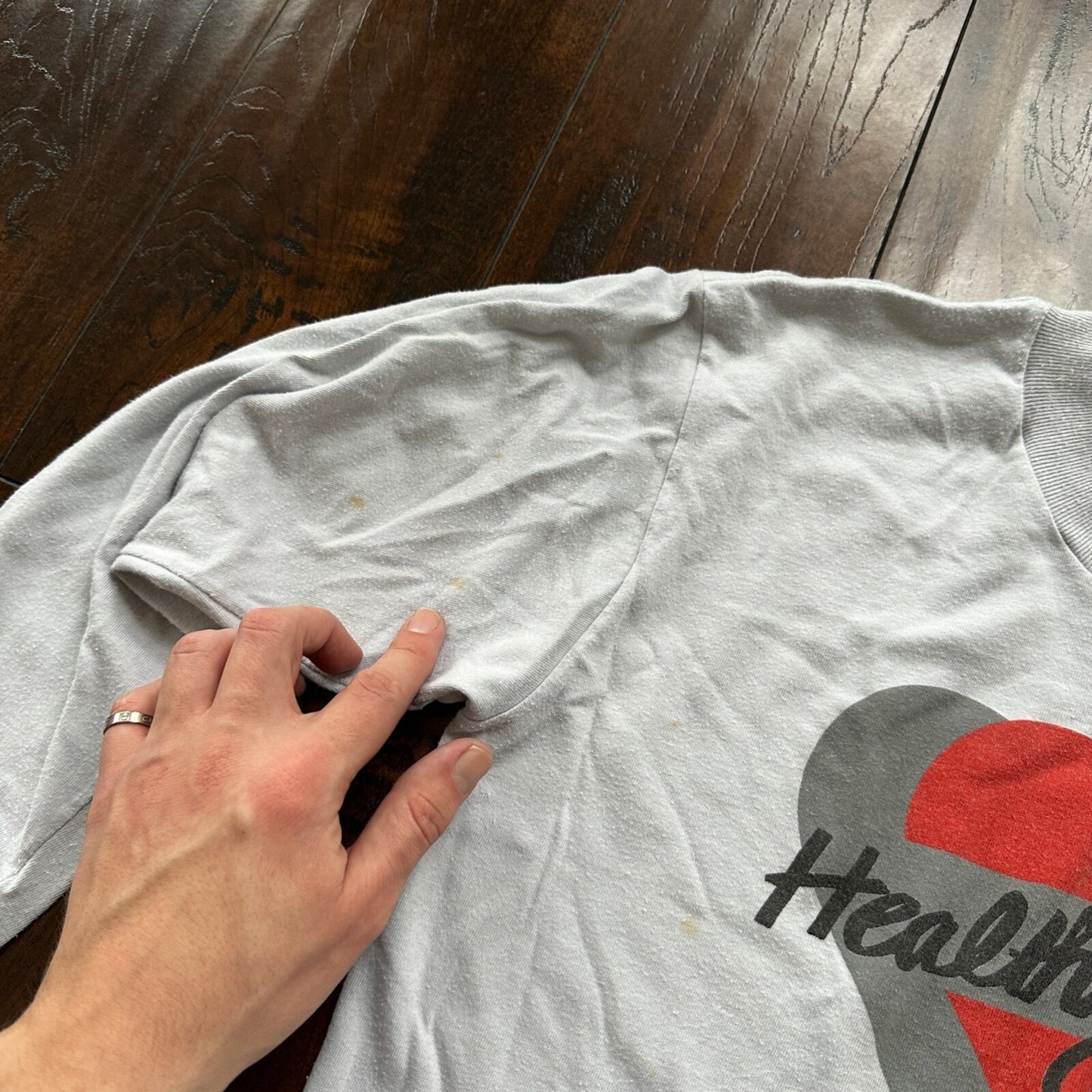 Healthy Hearts Cardiac Rehab Vintage T Shirt 80s 1986 Hospital Human Care Love