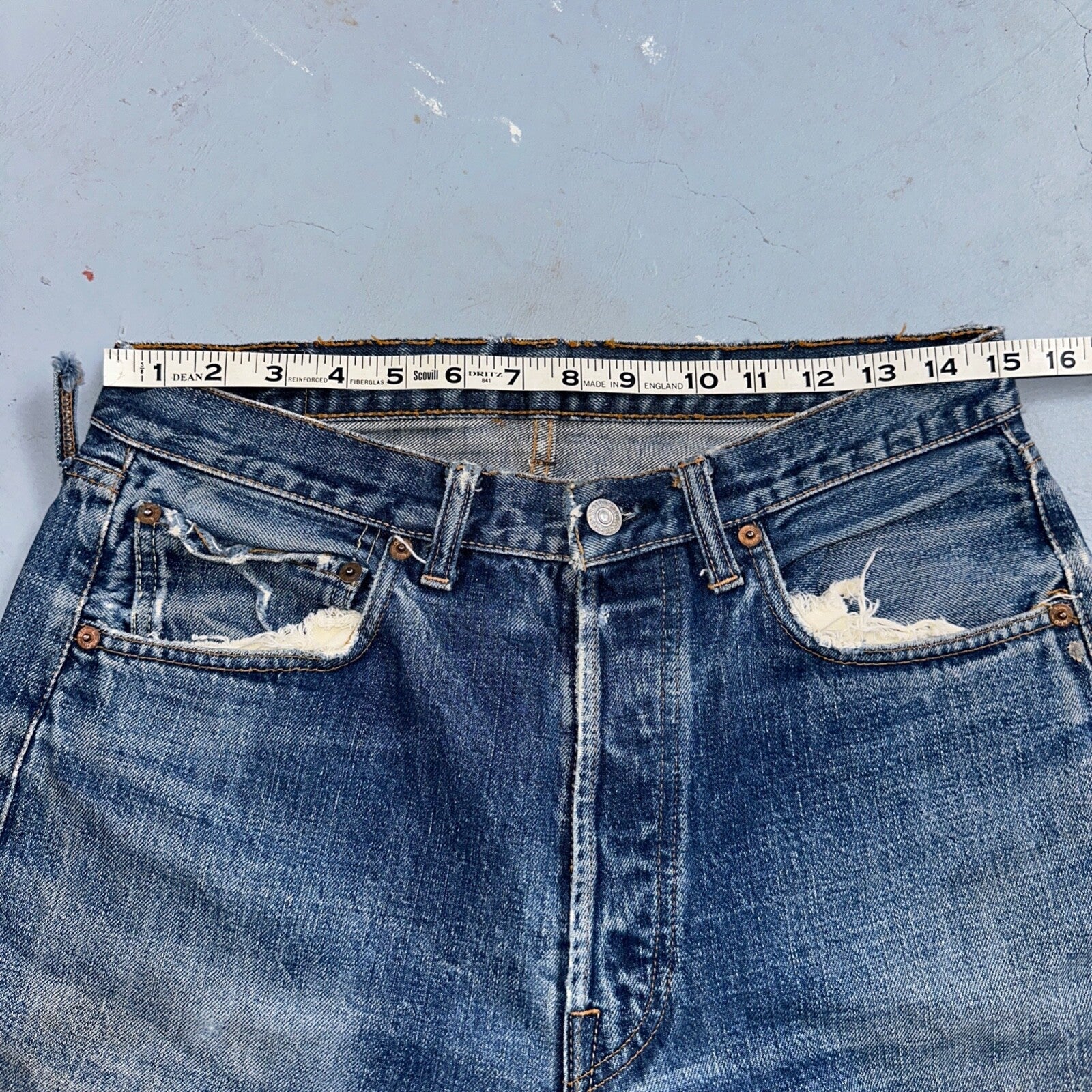 Levis 501 Big E Vintage 60s Redline Selvedge USA XX 66 Jeans 1960s Act 30X32