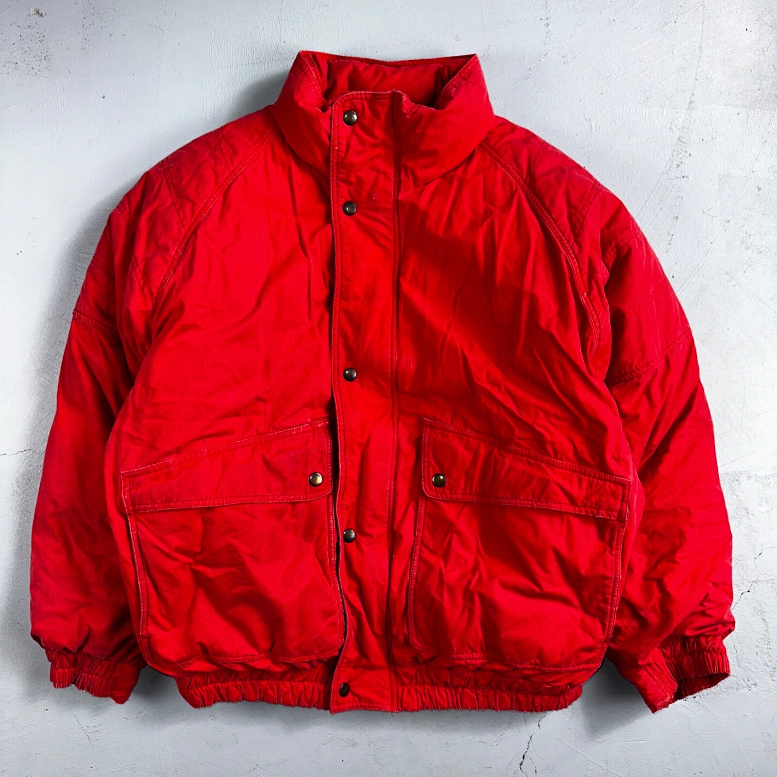 Mighty Mac Jacket Mens 44 Red Bomber Down Filled Norsac Puffer Vintage 80s