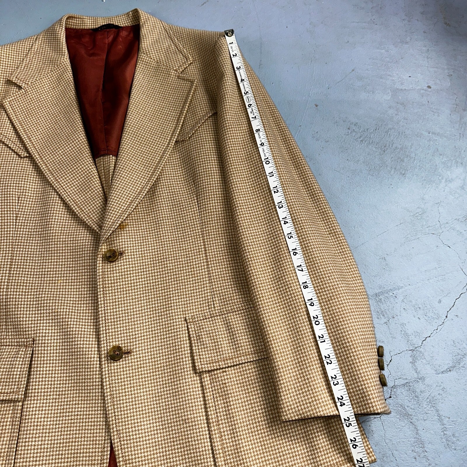 VTG Mens 3 PC Suit 40 Jacket Coat Pants Brown Rockabilly 70s 1970s Complete Fit