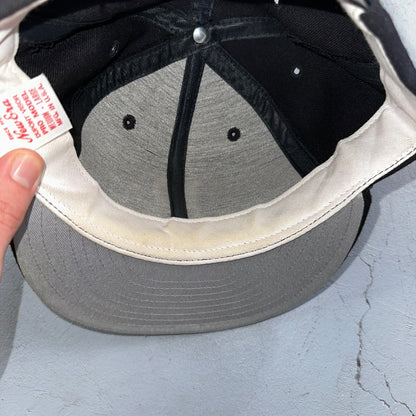 VTG P Pittsburgh Pirates Hat Cap Men Black New Era Pro Model 80s USA Green Bill