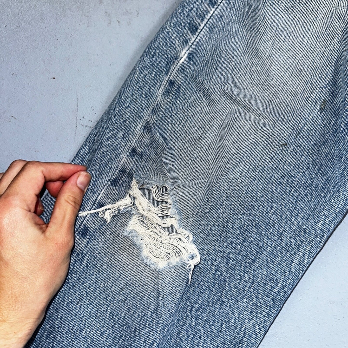 Levis 501 Vintage 90s XX Straight Leg Mexico Jeans 34x36 Light Wash Act 31x30