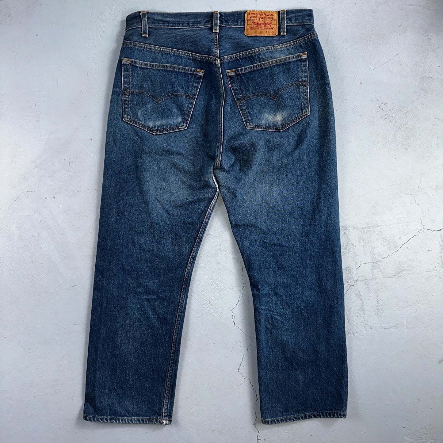 Levis 501 Vintage 80s USA XX Straight Leg Jeans Blue Med Wash 38x30 Act 35x26