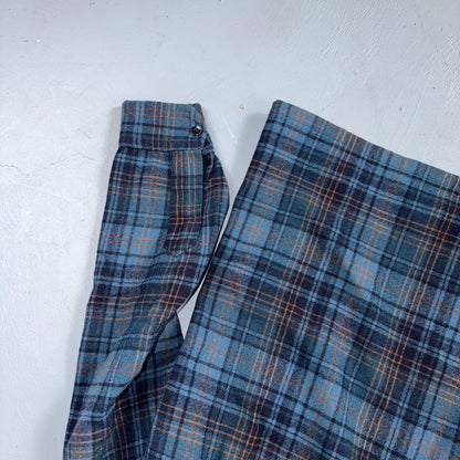 Pendleton Board Shirt Mens S 1960s Plaid Wool Long Sleeve VTG USA Loop Collar