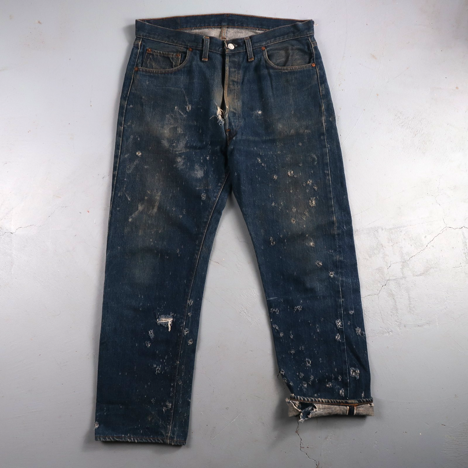 Levis 501 Vintage 70s SS Redline Selvedge USA XX Jeans Med Wash 38x32 Act 35x29