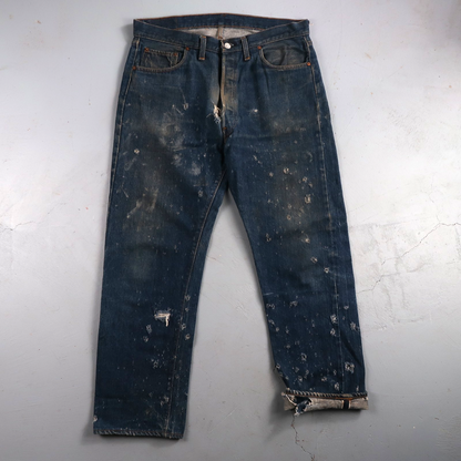Levis 501 Vintage 70s SS Redline Selvedge USA XX Jeans Med Wash 38x32 Act 35x29