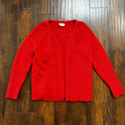 VTG Western Connection Sweater Red Women's M Rockabilly Terry Cotton Look